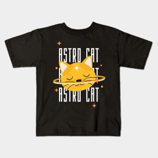 Yellow Astrocat Kids T-Shirt